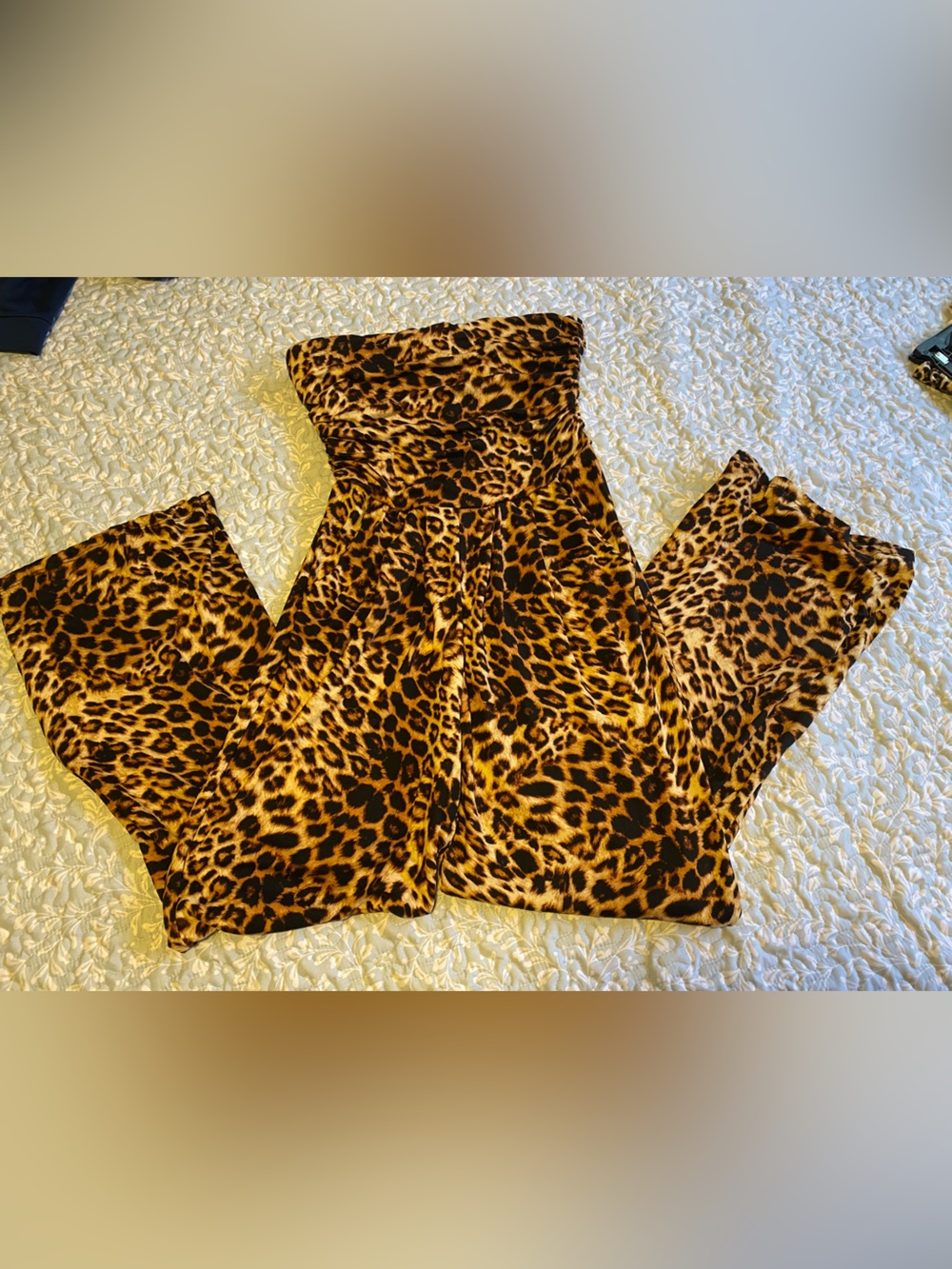 Heart & Hips Leopard Print Jumpsuit in Black and Brown